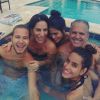 Gloria Pires está nos Estados Unidos com o marido, Orlando Morais, e as filhas, Ana e Antonia Morais
