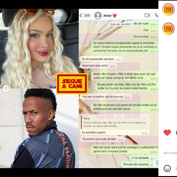 Na conversa, Éder Militão pede para Karoline Lima engravidar