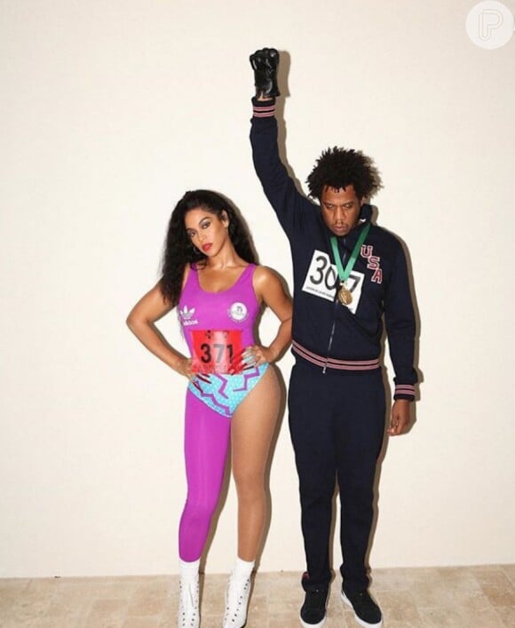 A fantasia de casal de atletas olímpicos conquistou o casal Beyoncé e Jay-Z