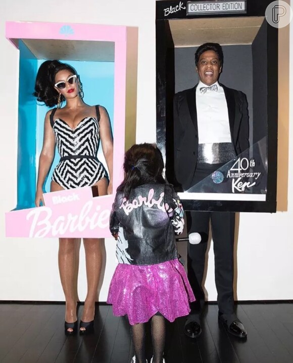 Barbie e Ken foram inspiração para o casal Beyoncé e Jay-Z em fantasia de Halloween