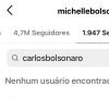 Michelle Bolsonaro e o enteado, Carlos Bolsonaro, também trocaram unfollow no Instagram