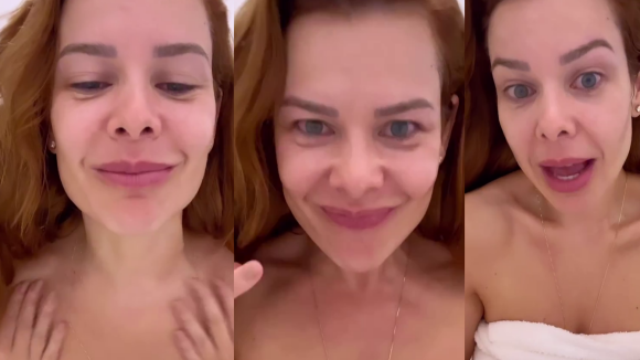 Fernanda Souza aparece sem maquiagem e revela opinião de Eduarda Porto sobre visual de cara limpa: 'Minha namorada...'