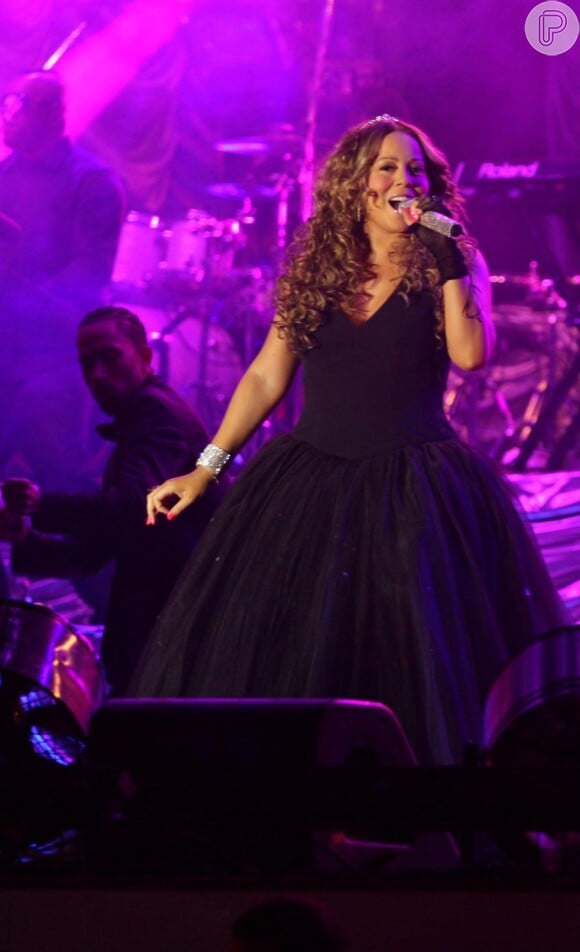 Mariah veio ao Brasil para se apresentar no Rodeio de Barretos, em São Paulo, em agosto de 2010