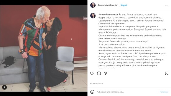 Viúva de Erasmo Carlos está fazendo cartas abertas para desabafar sobre a saudade do cantor