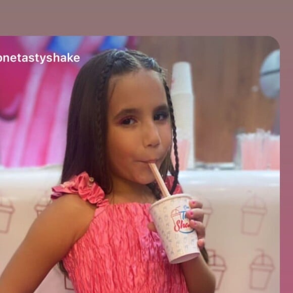 A festa de Maria Flor também contou com uma estação de milkshakes