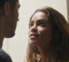 Brisa (Lucy Alves) fica furiosa com Oto (Romulo Estrela) e resolve por fim no namoro com o hacker na novela 'Travessia'