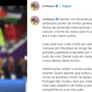 Cristiano Ronaldo falou sobre sua trajetória na Copa do Mundo 2022 no texto