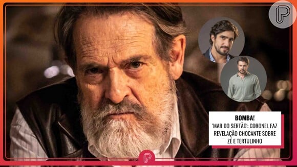 Novela 'Mar do Sertão': o Coronel (José de Abreu) faz revelação bombástica sobre Tertulinho (Renato Góes) e José/Zé Paulino (Sergio Guizé) no capítulo de segunda-feira 2 de janeiro de 2023