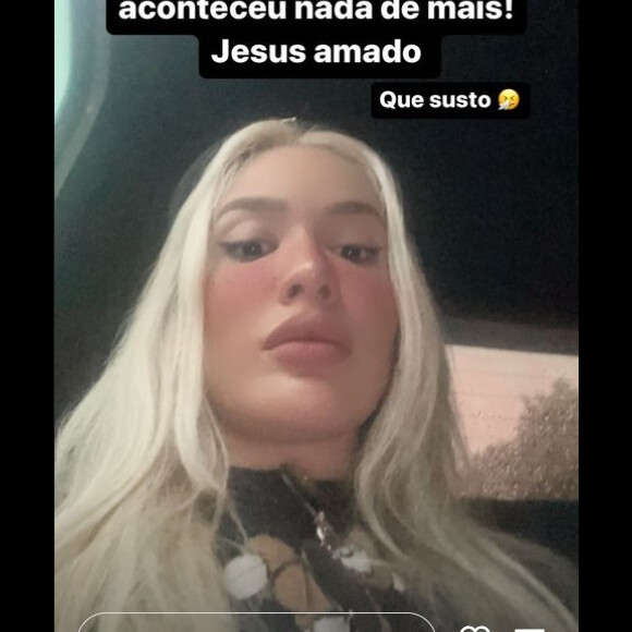 Karoline Lima explicou que acidente aconteceu em engarrafamento