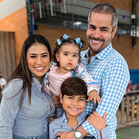 Simone Mendes e Kaká Diniz são pais de dois filhos, Henry e Zaya