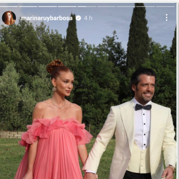 Marina Ruy Barbosa e Guilherme Mussi viajaram juntos para Itália para casamento de Lala Rudge