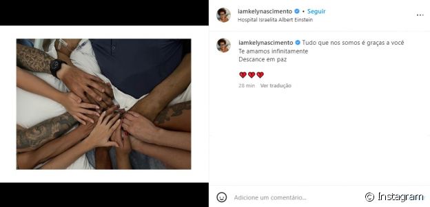 Filhos dão as mãos a Pelé e se despedem nas redes sociais