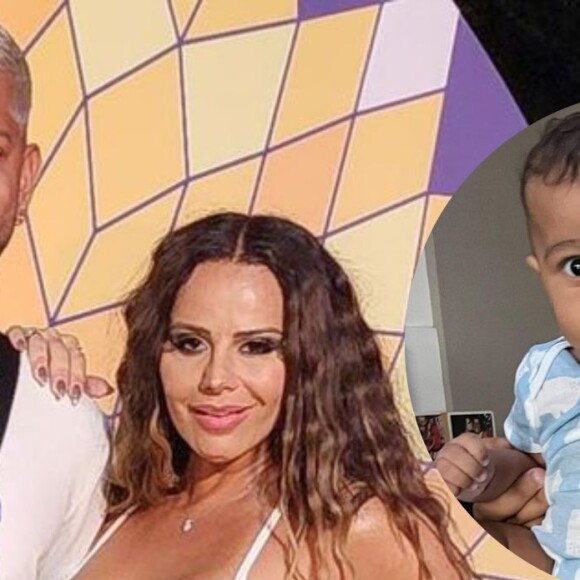 Viviane Araujo e Guilherme Militão compartilham fotos do quarto mesversário de Joaquim