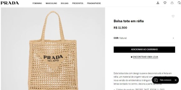 Grazi Massafera usou uma bolsa da grife Prada de R$ 11,5 mil