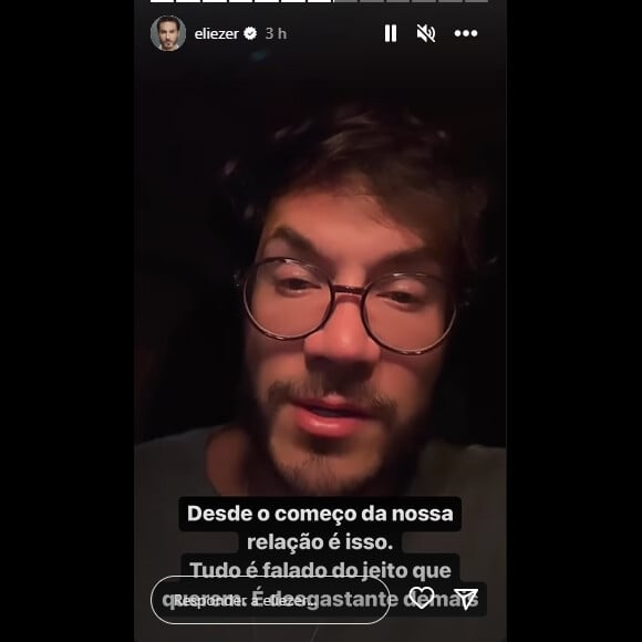 Eliezer chorou ao desabafar sobre o assunto