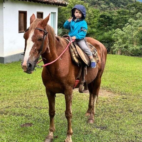 Pedro Luna, filho de Giselle Itié, completa três anos em março de 2023