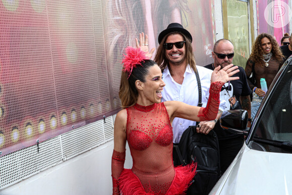Wanessa Camargo e Dado Dolabella na semana anterior ao carnaval chegando no trio elétrico da cantora, em São Paulo