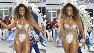 De volta ao Carnaval do Rio, Sheron Menezzes deixa filho na casa da avó para desfilar pela Portela