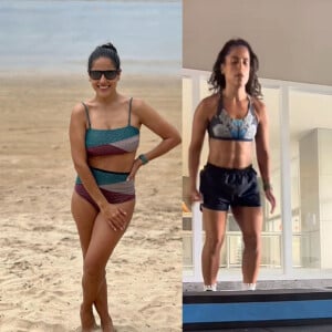 Antes e depois de Camilla Camargo: de biquíni em 2022 e com a  barriga sarada em 2023