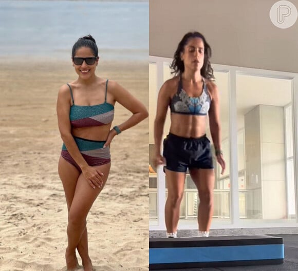 Antes e depois de Camilla Camargo: de biquíni em 2022 e com a  barriga sarada em 2023