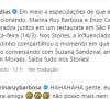 Marina Ruy Barbosa respondeu a prublicação de Léo Dias, que sugeria que ela evitou aparecer com Enzo em um vídeo