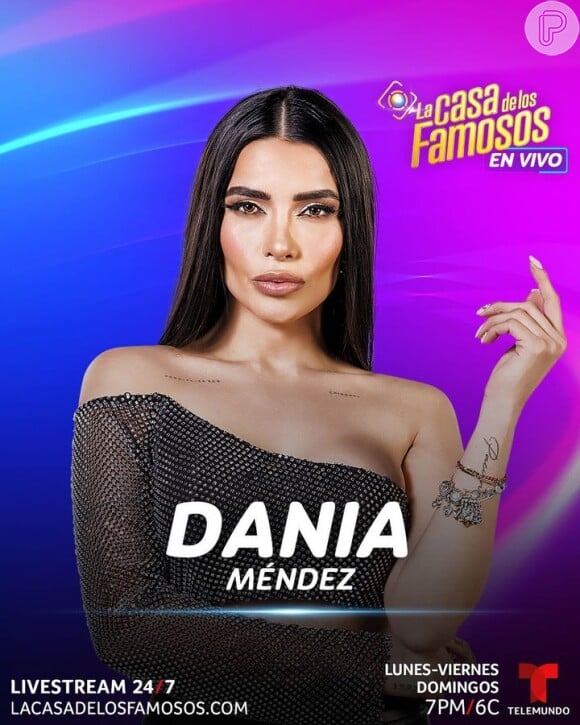 Dania Mendez entrou no reality show mexicano neste domingo, 19 de março de 2023
