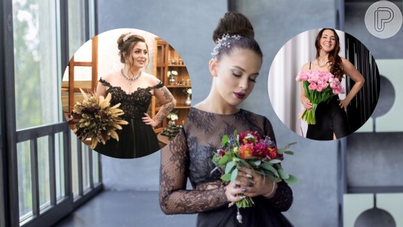 Vestido de noiva preto é tendência! Stylist explica como não errar e as origens da cor na moda noiva
