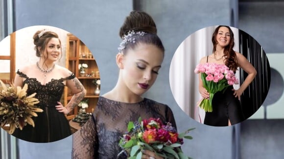 Vestido de noiva preto é tendência! Estilista explica como não errar e as origens da cor na moda noiva