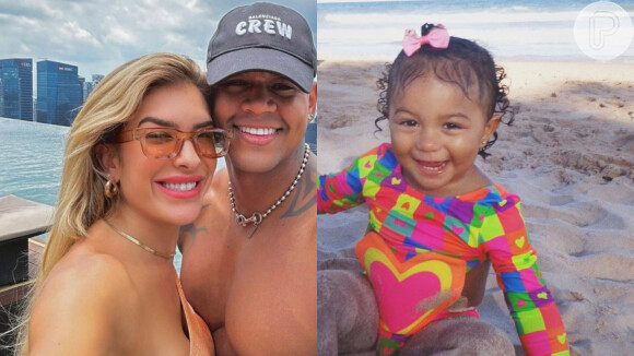 Lorena Improta encantou ao mostrar a filha com Léo Santana na praia