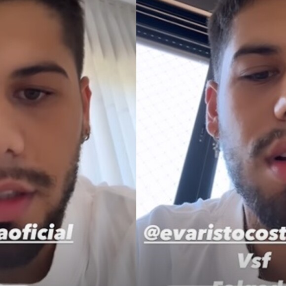 Zé Felipe se revoltou e xingou Evaristo Costa nas redes sociais