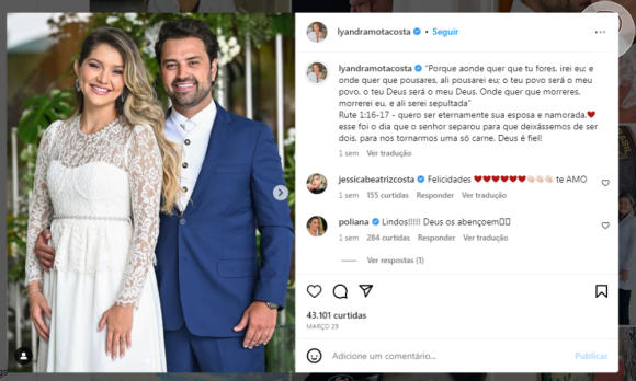 A médica Lyandra Costa se casou com Lucas Santos no último dia 28