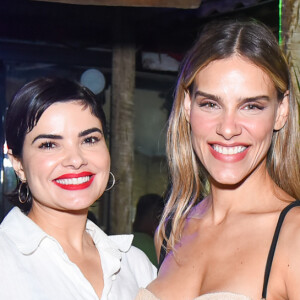 Vanessa Giácomo e Isabelle Nassar se encontraram na festa da novela 'Travessia'