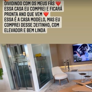 Lexa mostrou que a casa de luxo conta até com elevador