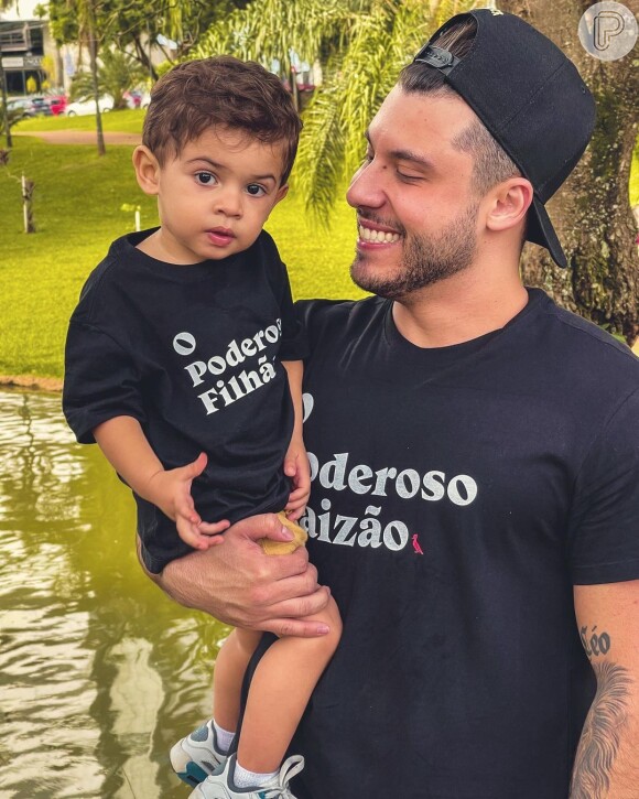 Murilo Huff é pai de Léo, de 3 anos de idade