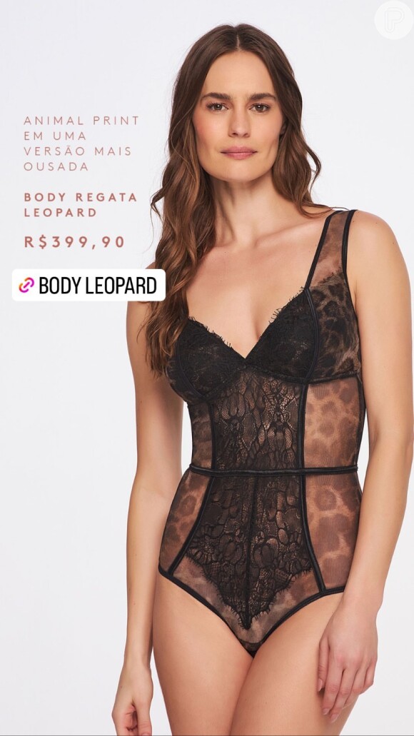A lingerie usada por Carolina Dieckmann pode ser comprada por R$ 399,90 no site da Valisere