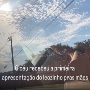 Após o Dia das Mães de Léo na escola, fãs viram um sinal de Marília Mendonça no céu em uma foto postada por dona Ruth