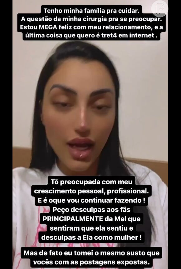 Amanda Souza mandou mensagem para Mel Maia após vazarem mensagens dela para MC Daniel em 2022