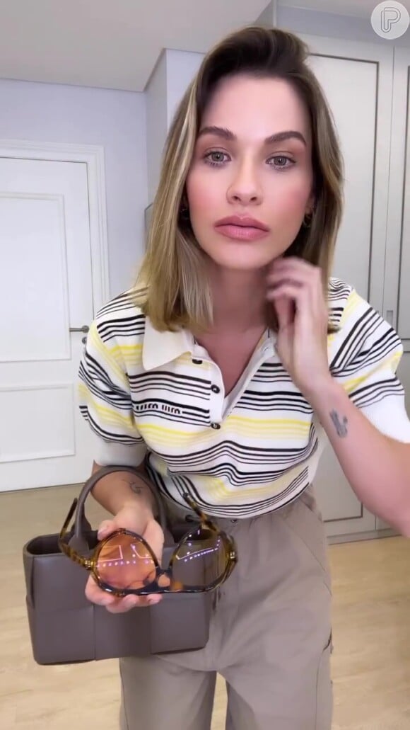 Andressa Suita fez publicação de um vídeo para mostrar o "look do dia", que foi ao ar nesta quarta-feira (14)