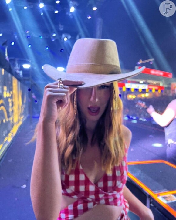 Marina Ruy Barbosa recebe cachê de R$ 500 mil para ficar três horas no camarote do site Aposta Ganha em festa junina