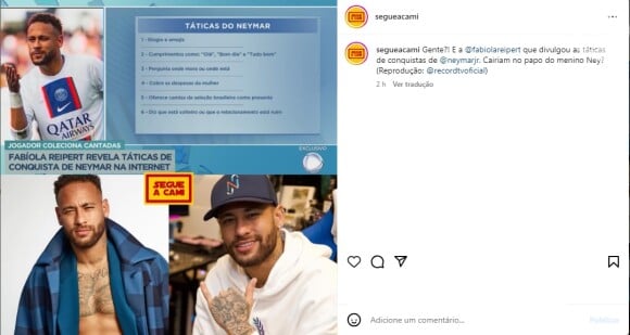 Neymar tem uma sequência de comportamentos iguais com mulheres