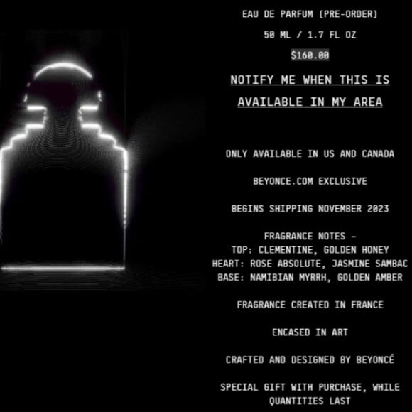 'Eau de Parfum': saiba tudo sobre o novo perfume de Beyoncé