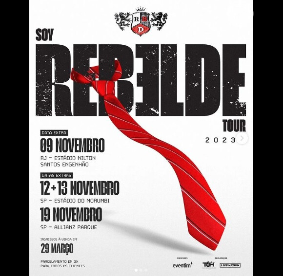 RBD Live in Rio: shows passarão pelo Rio de Janeiro e São Paulo