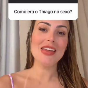 Andressa Urach respondeu como era fazer amor com o seu ex-marido.