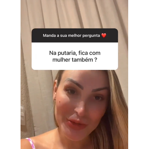 Andressa Urach foi sincerona nas suas publicações no Instagram e tirou a curiosidade de todos