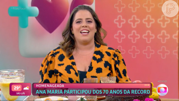 Tati Machado quis saber de Ana Maria Braga como foi voltar para a Record depois de 25 anos.