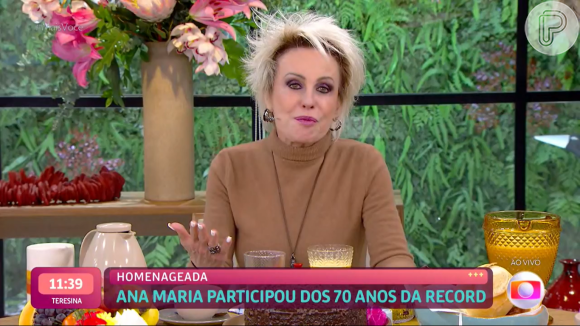 Ana Maria Braga quebrou o protocolo na Globo e agradeceu a Record TV.