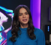 Bruna Marquezine apostou em um vestido azul para um vídeo de divulgação do filme 'Besouro Azul'