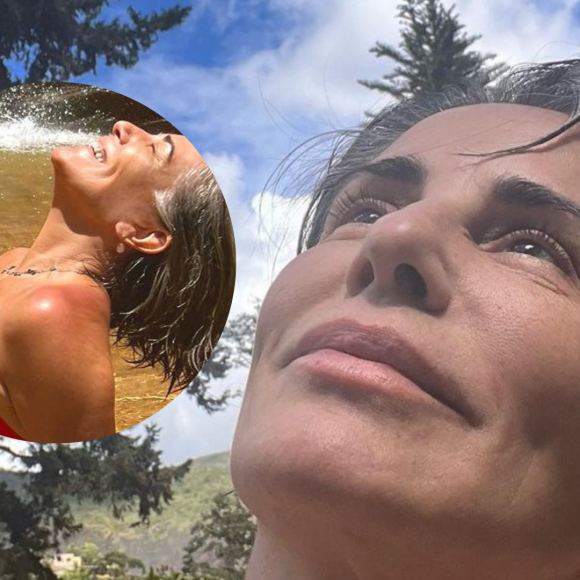De biquíni, Gloria Pires exibe corpão e recebe chuva de elogios: 'Que mulher'