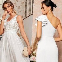 Vestido de noiva para casamento civil: reunimos opções de looks lindos e acessíveis disponíveis na Shein!
