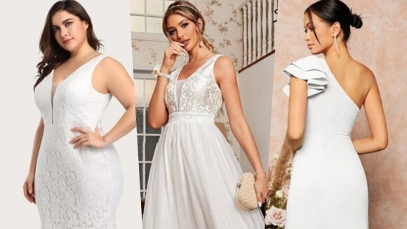 Vestido de noiva para casamento civil: reunimos opções de looks lindos e acessíveis disponíveis na Shein!